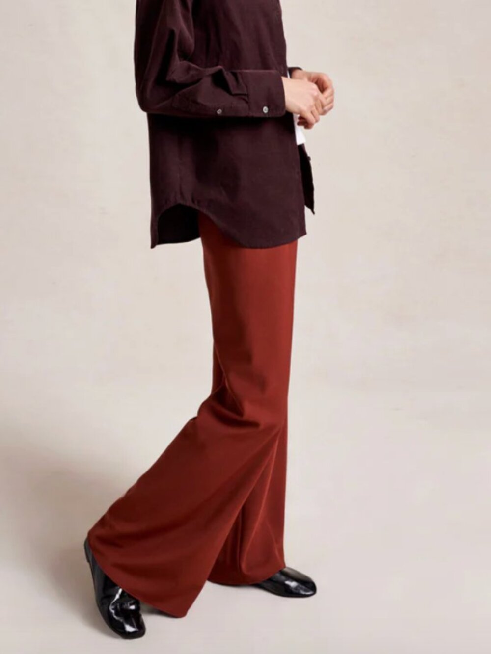 La Ligne Wide Leg Colby Pant Size M in Rust (Womens)